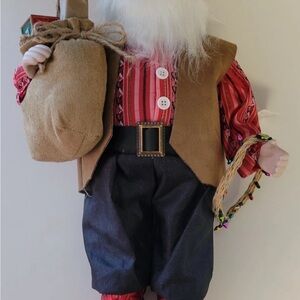 Hobby Lobby Western Santa Figure Cowboy Boots Christmas 19” Holiday Doll Country